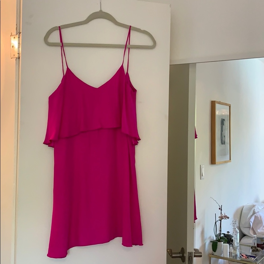 Blue moon (planet blue) pink flow dress